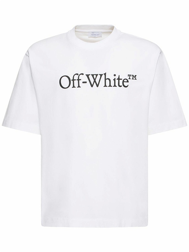 Photo: OFF-WHITE - Big Bookish Skate Cotton T-shirt