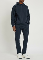 Raith Axel Hooded Cotton-blend Sweatshirt Navy