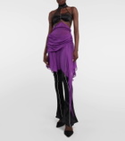 Didu Halterneck silk chiffon miniskirt