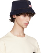 Bottega Veneta Navy Tech Nylon Bucket Hat