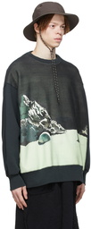 Undercover Green Cotton Sweatshirt