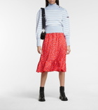Marc Jacobs - The Ruffle heart-print midi skirt