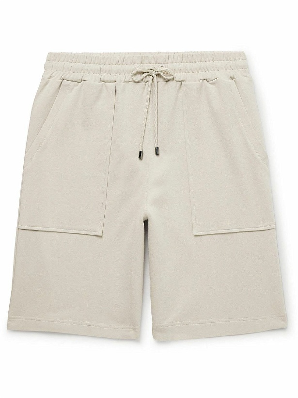 Photo: Zimmerli - Straight-Leg Stretch-Modal and Cotton-Blend Jersey Drawstring Shorts - Neutrals