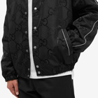 Gucci Men's GG JaQuard Varsity Jacket in Black