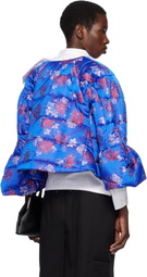 Comme des Garçons Navy Jacquard Quilted Jacket