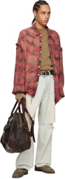 RRL Brown Leather Duffle Bag