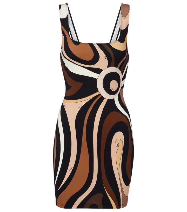 PUCCI Blue Vivara Print Slip Mini Dress Emilio Pucci