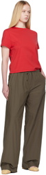 AMOMENTO Red Basic T-Shirt