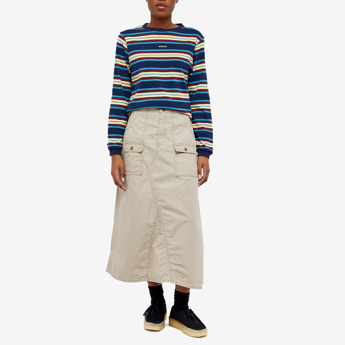 Beams Boy Women's Cargo Skirt in Beige Beams Boy