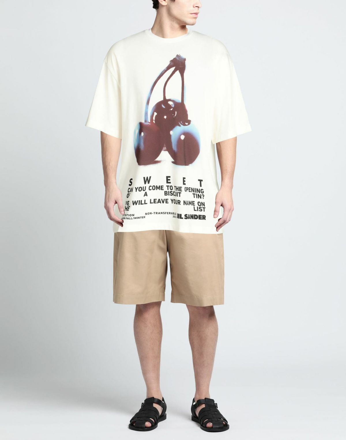 Jil Sander Mens T-shirt Ivory