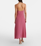 Chloé Lace-trimmed silk slip dress