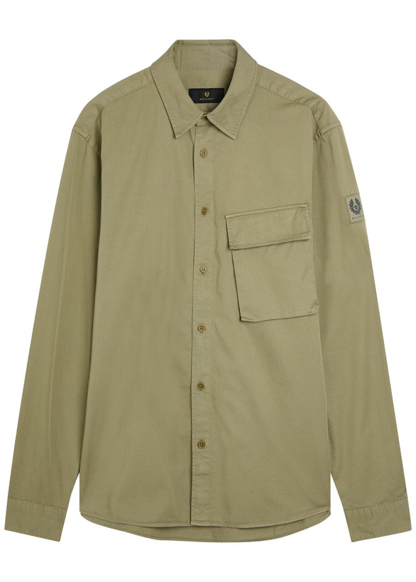 Photo: Belstaff Scale Cotton Shirt Green