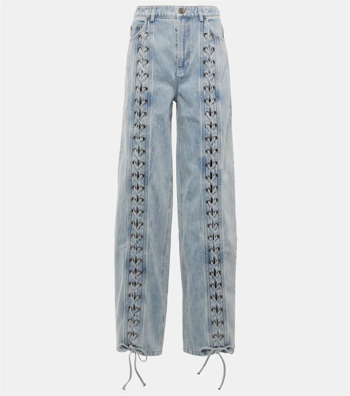 Rotate Birger Christensen Lace-detail straight jeans