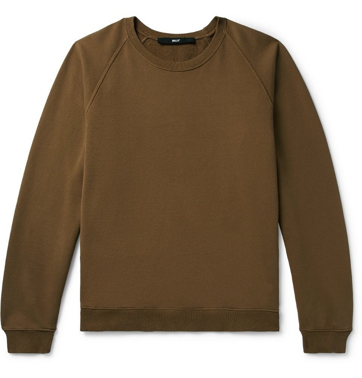 Photo: BILLY - Loopback Cotton-Jersey Sweatshirt - Men - Brown
