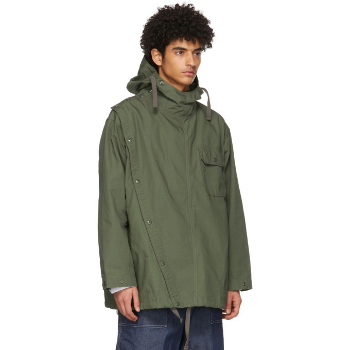 Engineered Garments Khaki Ripstop Sonar Shirt Jacket Engineered