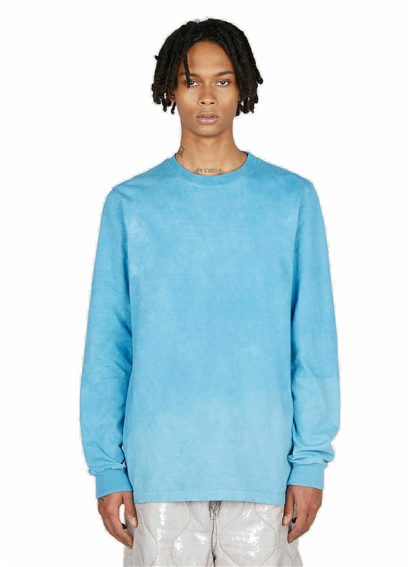 Photo: NOTSONORMAL - Splashed Long Sleeve T-Shirt in Blue