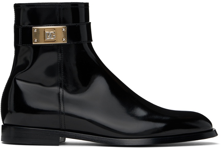 Photo: Dolce & Gabbana Black Giotto Boots