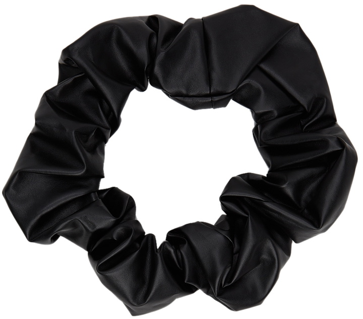 Photo: Opening Ceremony Black Faux-Leather Giant Scrunchie