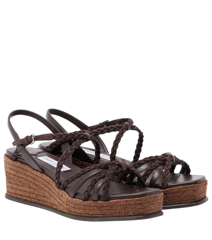 Photo: Jimmy Choo Nyra braided suede espadrille wedges