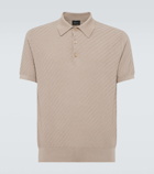 Brioni Cotton,  silk and cashmere polo shirt