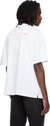WOOYOUNGMI White Tuft Embroidered Back Logo T-shirt