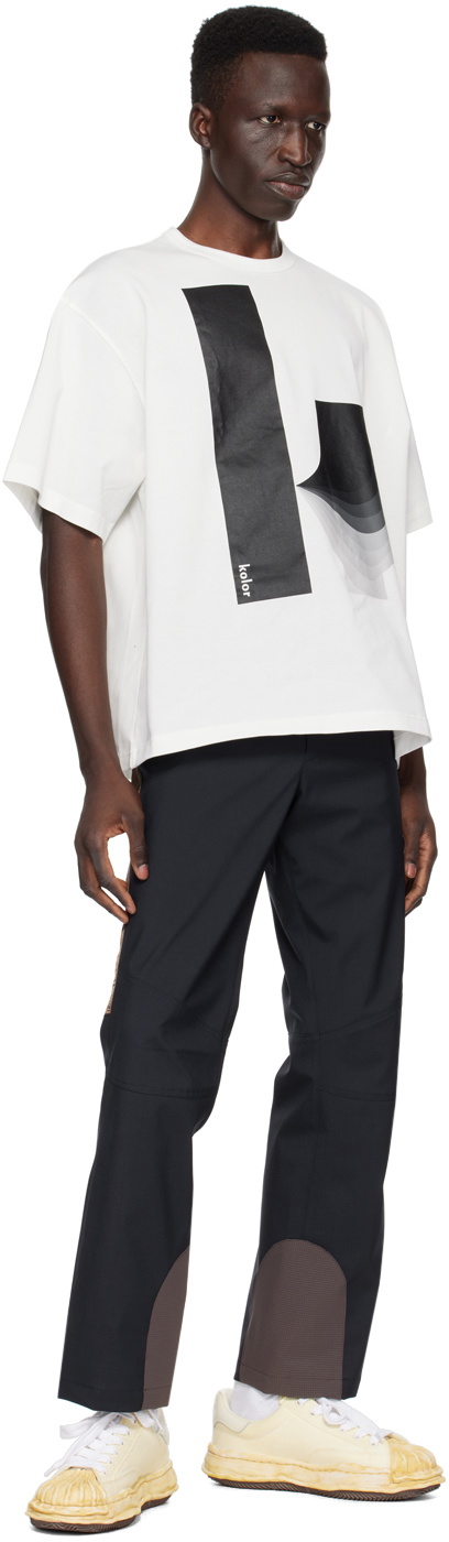 kolor Navy Paneled Trousers