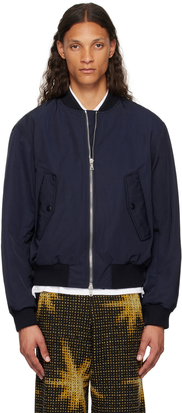 DRIES VAN NOTEN ブラック 弾こ パテッドジャケット M
