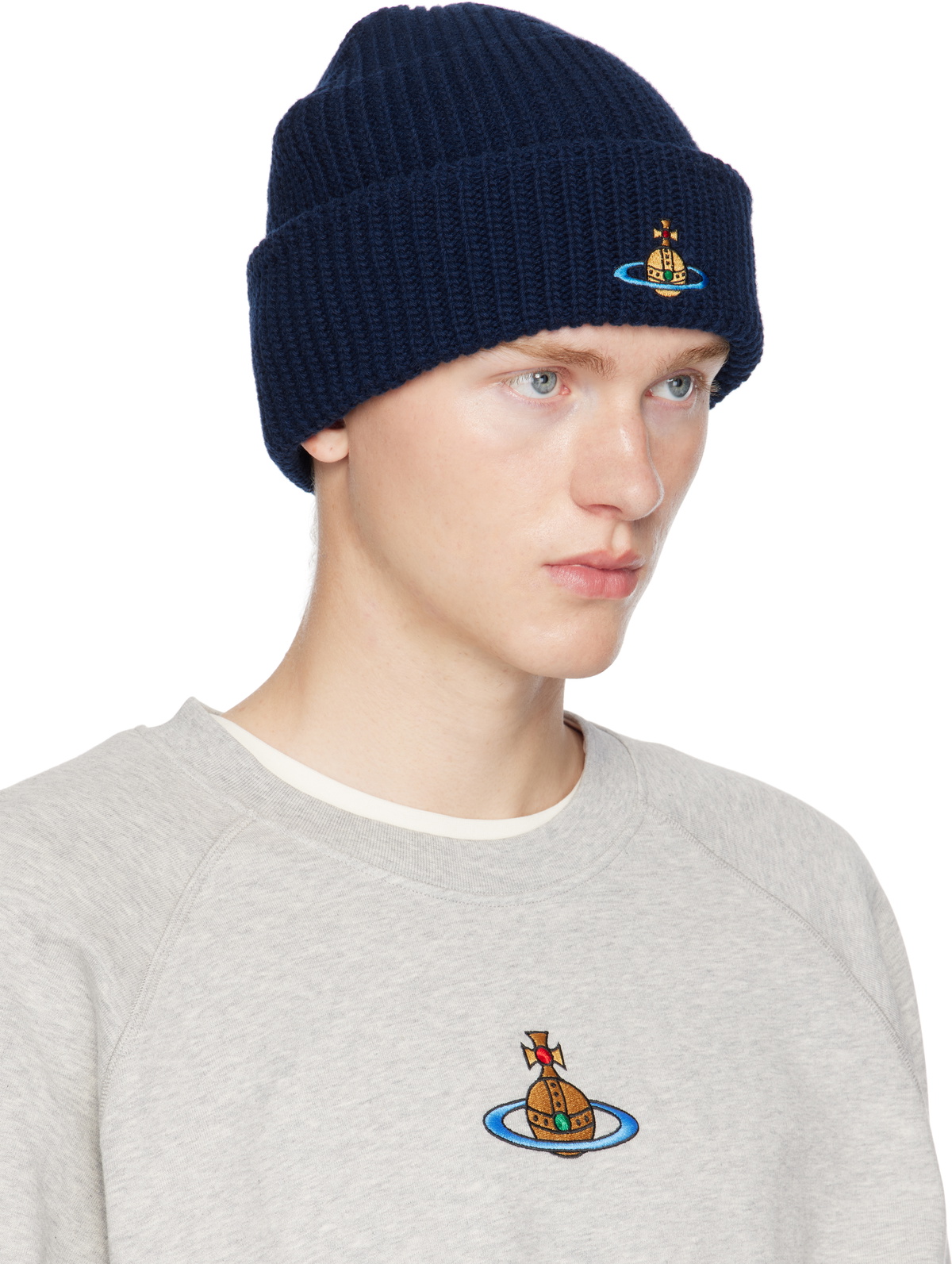 Vivienne Westwood Navy Sporty Beanie Vivienne Westwood