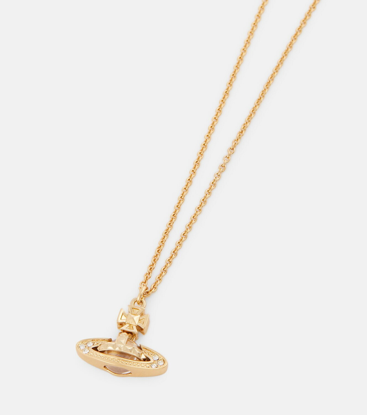 Crystal-embellished pendant necklace in gold - Vivienne Westwood