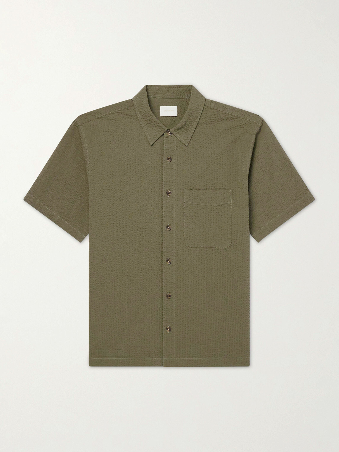 Aimé Leon Dore - Cropped Cotton-Seersucker Shirt - Green