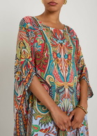 Etro Printed Crepe Midi Beach Dress Multicoloured