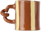 Harlie Brown Studio Brown & Yellow Stripe Delights Mug