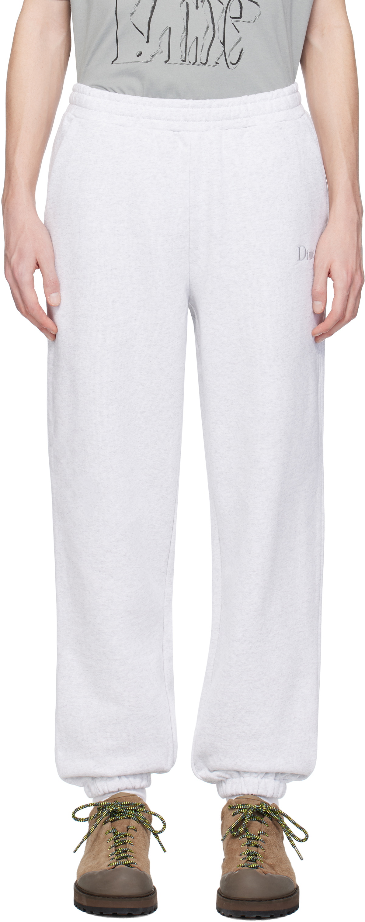 Dime Gray Classic Small Logo Sweatpants