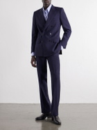 Husbands - Double-Breasted Wool-Fresco Suit - Blue