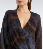Missoni Draped printed lamé gown