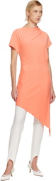 Sandy Liang Orange Sonar Midi Dress