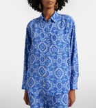 Heidi Klein Mykonos printed silk shirt
