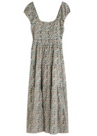 Paige Marchella Printed Cotton-blend Midi Dress Multicoloured