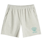 Sporty & Rich Men's Emblem Gym Shorts in Heather Grey/Caribbean