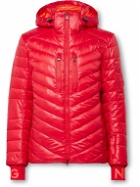 Bogner - Dorian Padded Quilted Recycled-Ripstop Hooded Ski Jacket - Red