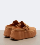Chloé Nama leather platform mules