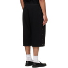Les Tien Black Part Snap Shorts
