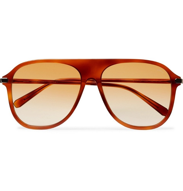 Photo: Brioni - Aviator-Style Acetate Sunglasses - Men - Light brown