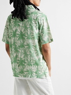 Onia - Vacation Camp-Collar Printed Linen-Blend Shirt - Green