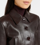 Dorothee Schumacher Sleek Statement cropped leather jacket