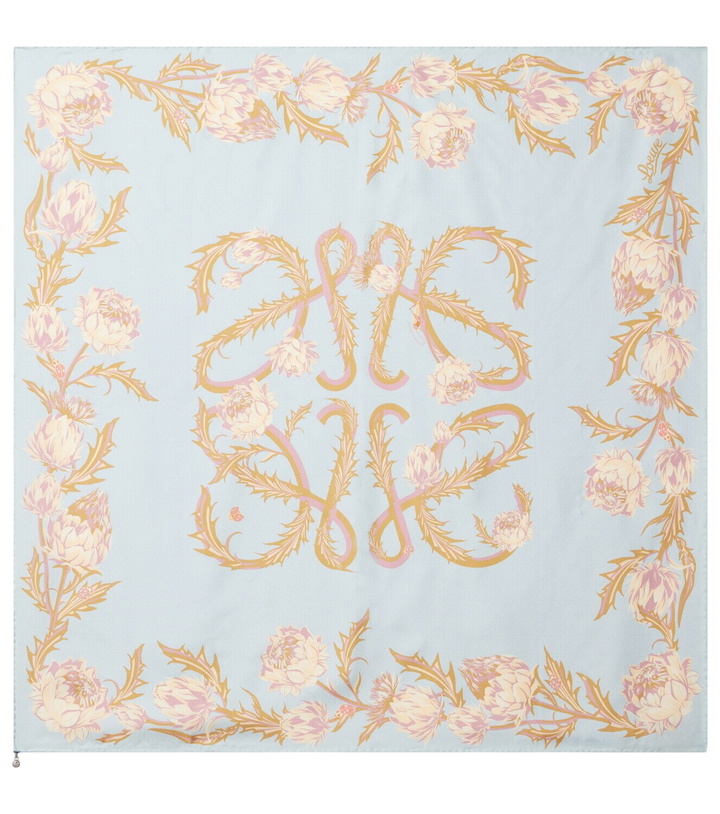 Photo: Loewe Printed silk twill scarf