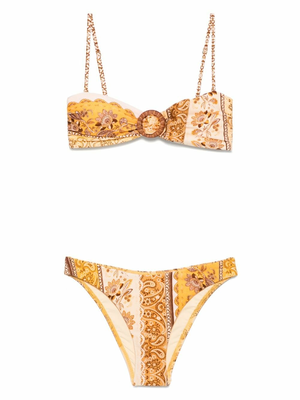 ZIMMERMANN Blue Ottie Ring Floral-Print Bikini Zimmermann