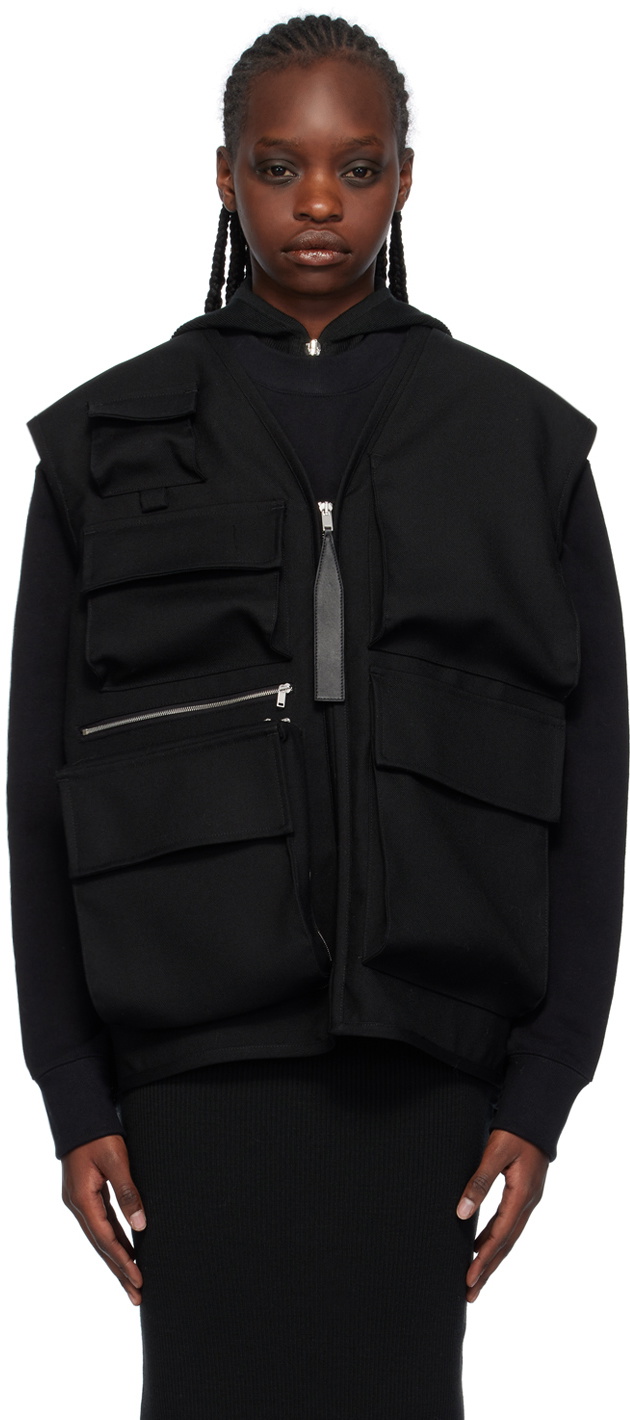 Jil Sander Black Multipocket Vest Jil Sander