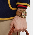 Gucci - Le Marché Des Merveilles 38mm Gold-Tone and Leather Watch - Green