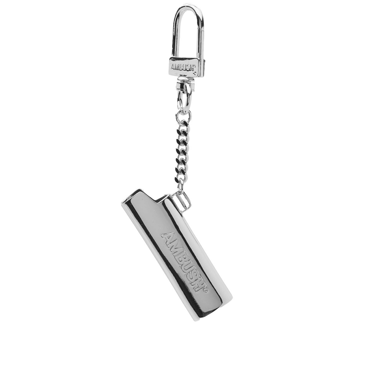 Photo: Ambush Men's Logo Lighter Keychain in Silver